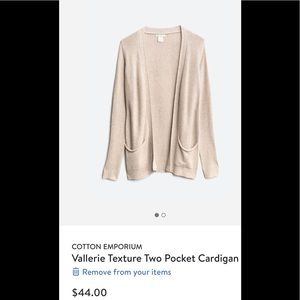 Stitch fix beige open cardigan medium